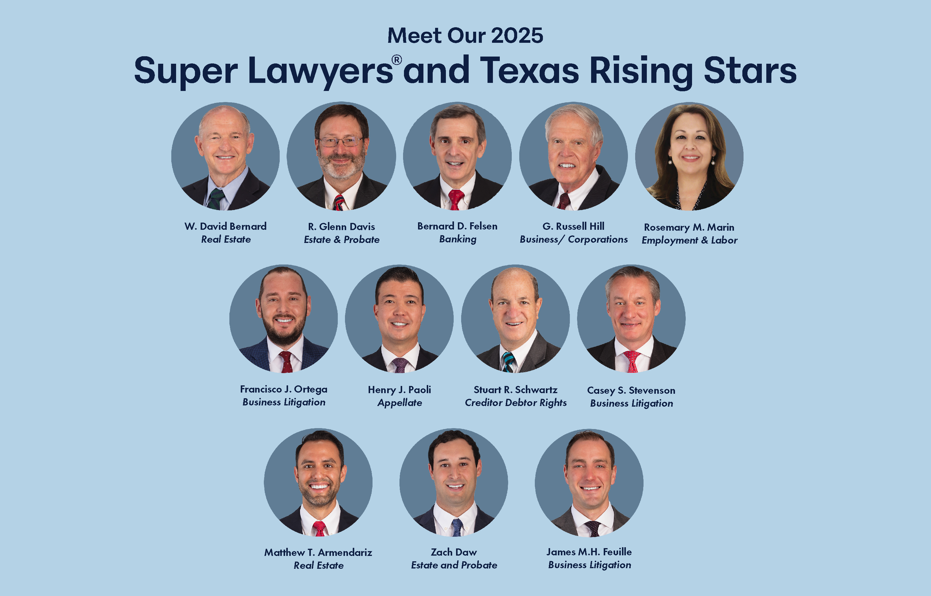 ScottHulse Attorneys Selected for the 2025 Texas Super Lawyers® and Texas Rising Stars List